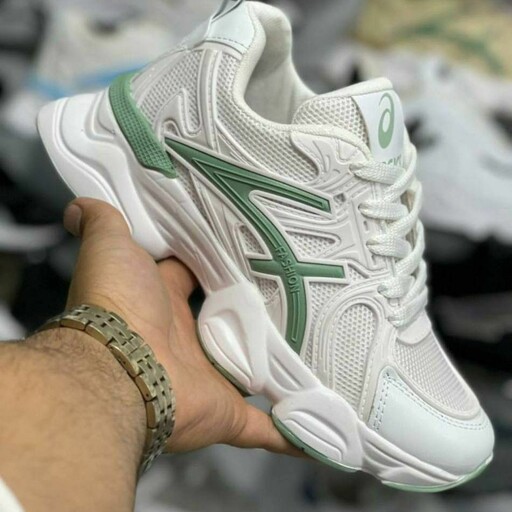 کتونی آسیکس زنانه دخترانه کفش ونس اسپرت کرم اسپورت اسیکس ASICS شیک لژدار لژ دار مشکی سفید کرمی بندی رانینگ سبک راحتی هشت