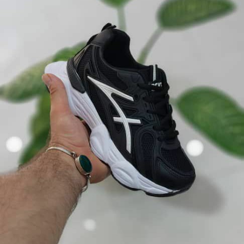 کتونی آسیکس زنانه دخترانه کفش ونس اسپرت شیک اسپورت اسیکس ASICS لژدار لژ دار مشکی سفید کرم کرمی بندی رانینگ سبک راحتی هشت