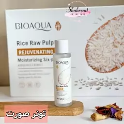 تونر آبرسان صورت عصاره برنج خام بیوآکوا BIOAQUA  محصولات پوست شهرزاد 