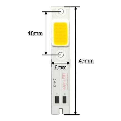 ال ای دی هدلایت 15 وات سفید آفتابی H7 تک کنتاکت