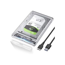 محافظ هارد اکسترنال شفاف USB 3.0 به SATA III برای هارد SSD 7 میلی متری. 9.5 میلی متری