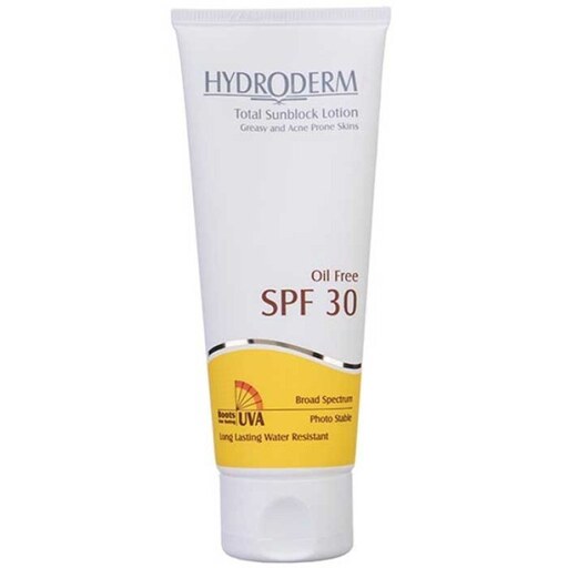 لوسیون ضد آفتاب هیدرودرم سری فاقد چربی SPF30 حجم 75 میلی لیتر