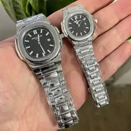 ساعت پتک فیلیپ بدنه استیل تاریخ دار Patek philippe  با جعبه و ارسال رایگان 