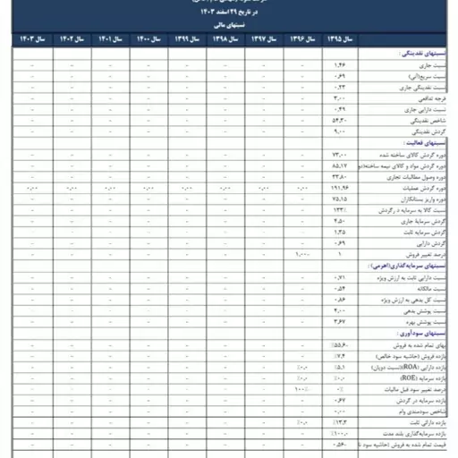  اکسل نسبتهای مالی 9 ساله فرموله شده