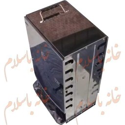 کباب پز گازی استیل دادلیسان 14 سیخی ایستاده و دوطرفه موتوردار (پس کرایه)