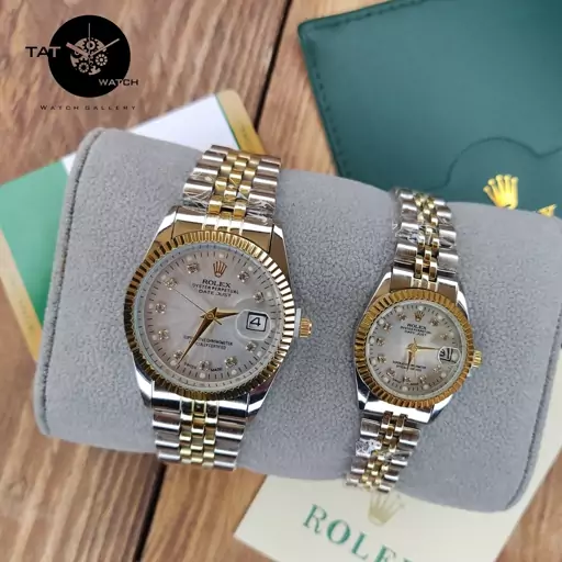 ساعت مچی ست رولکس شش ماه گارانتی جعبه ارسال رایگان در رنگبندی rolex