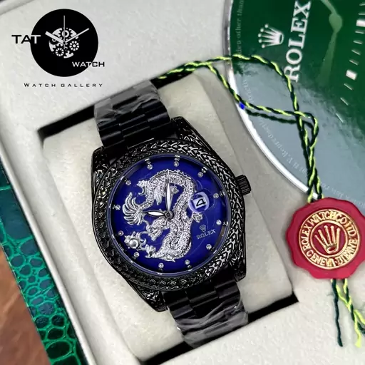 ساعت مچی مردانه رولکس دراگون گارانتی جعبه ارسال رایگان رنگبندی rolex 