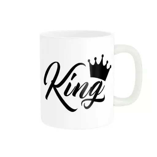 ماگ ناریکو طرح فانتزی مدل ست عاشقانه king Queen کد 03 مجموعه دو عددی