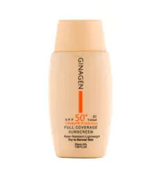 کرم ضد آفتاب رنگی ژیناژن مدل Full Coverage با spf 50 مناسب پوست معمولی و خشک حجم 50 میلی لیتر 01 بیوتی مال