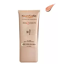 ضد آفتاب سان سیف کرم پودری و پرایمری مکیسان با SPF50 رنگی NW20 بژ رزگلد بیوتی مال