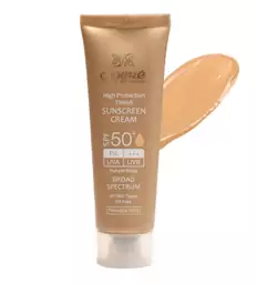 کرم ضد آفتاب رنگی +SPF50 فاقد چربی سینره بژ طبیعی بیوتی مال