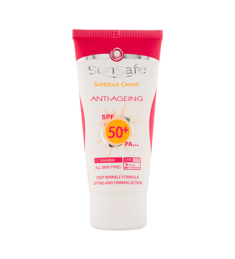 کرم ضد آفتاب و ضد چروک سان سیف بی رنگ SPF50  بیوتی مال