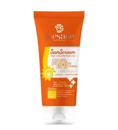 کرم ضد آفتاب SPF50 رنگی مناسب برای انواع پوست حجم 50 میلی لیتر تاپ شاپ  بیوتی مال