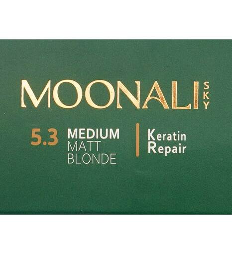 کیت رنگ مو سری رنگ های زیتونی حجم 100 میل مونالی اسکای 5.3 Medium Matt Blonde بیوتی مال