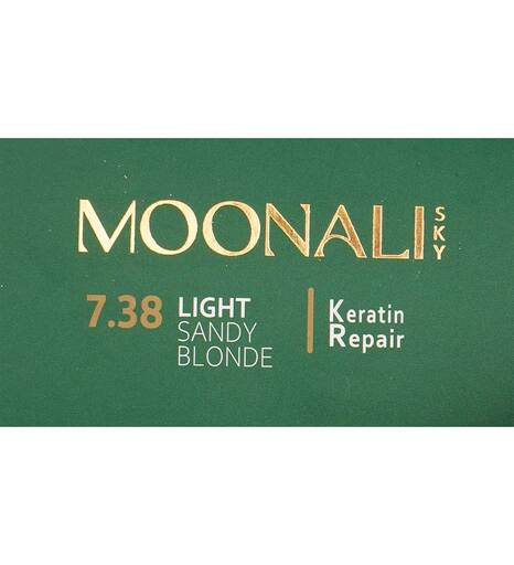 کیت رنگ مو سری رنگ های بلوند شنی حجم 100 میل مونالی اسکای 7.38 Extra Light Sandy Blonde بیوتی مال