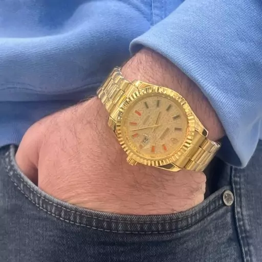 ساعت مردانه پرفروش رولکس ROLEX جنس و بدنه استیل کد1