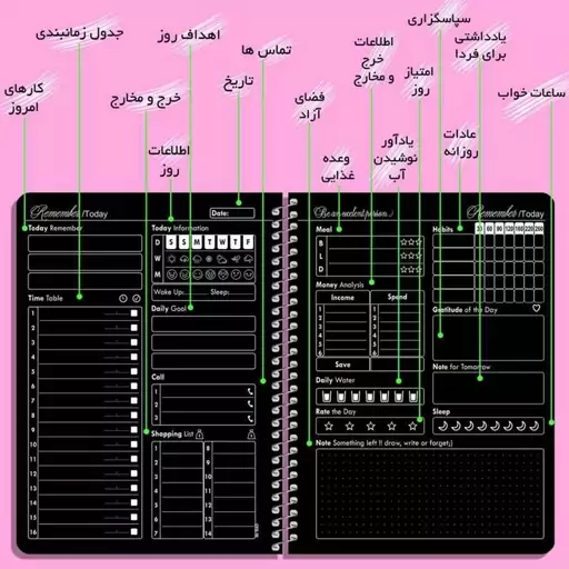 دفتر برنامه ریزی ( پلنر ) روزانه انگلیسی مسترراد 