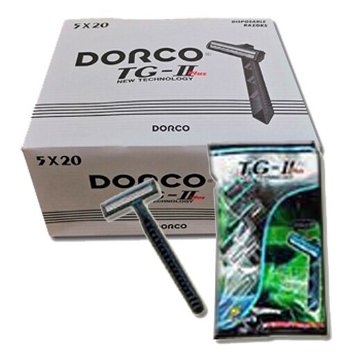 خودتراش دورکو مدل صابون دار (بسته 100 عددی - 20 بسته 5 تایی)(تیغ ژیلت DORCO)(عمده)