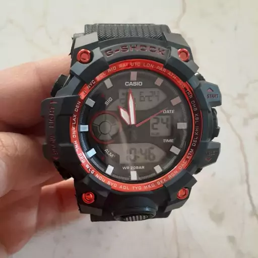 ساعت مچی اسپرت جی شاک  G-SHOCK  دو زمانه دیجیتال و عقربه ای