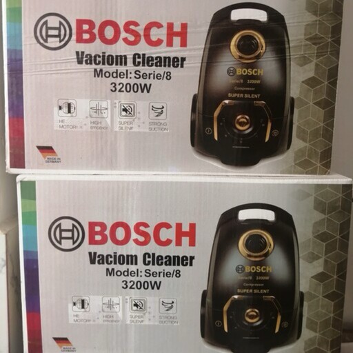 جاروبرقی ((Bosch)) بوش آلمان (3200) وات پرقدرت و بیصدا بدنه مات میله کنفی super silent 3200wattارسال رایگان بسیار عالیی