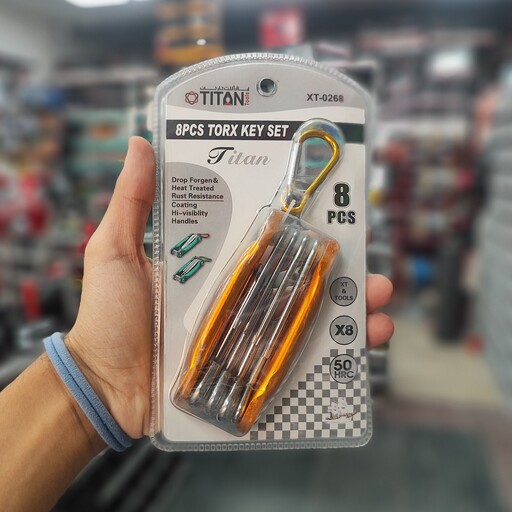 ست 8 عددی آچار ستاره ای تاشو - تیتان تولز (TITAN Tools)