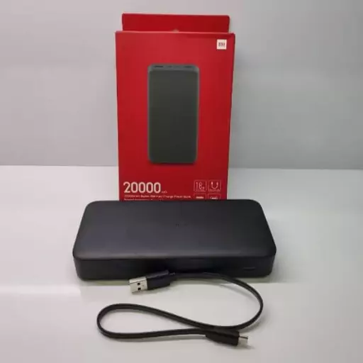 پاوربانک شیائومی مدل Redmi PB200LZM ظرفیت 20000 میلی آمپرساعت به همراه کابل تبدیل microUSB