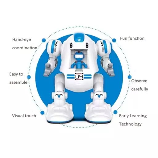 کیت ساختنی ربات اسباب بازی حرکتی همراه با سرنشین کیوت سان لایت
