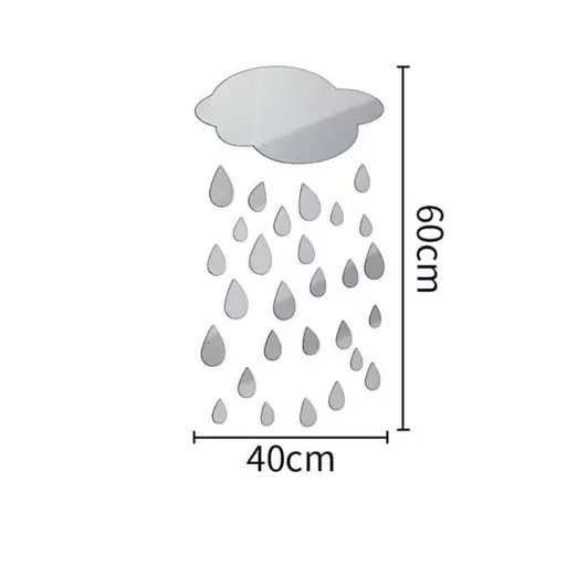 آینه دکوری آتریکس مدل ابر و باران کد MD3219 
