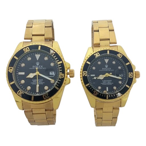 ست زنانه مردانه ساعت مچی رولکس ROLEX SUBMARINER SET BK-GD