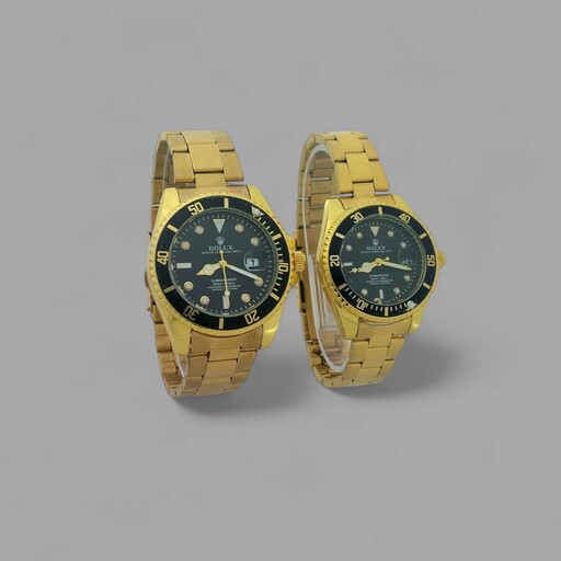 ست زنانه مردانه ساعت مچی رولکس ROLEX SUBMARINER SET BK-GD