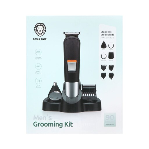 ماشین اصلاح موی سر و صورت Green Lion مدل GRM - Grooming Kit GNMENGMGKTBK