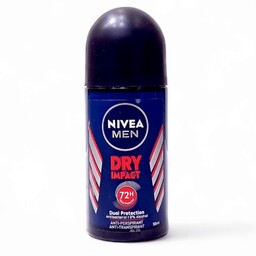 مام رول ضد تعریق مردانه نیوآ NIVEA مدل Dry Impact حجم 50 میل 72 ساعته