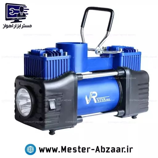 کمپرسور هوا پمپ باد دو سیلندر فندکی یکسال گارانتی ویوارکس خودرو ارسال رایگان vivarex VR1206-ACT