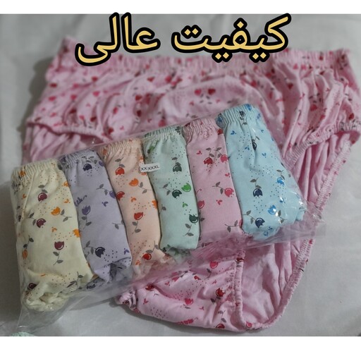 شورت زنانه نخی لیفه ای پک 3 عددی سایز 5 ایکس لارج مناسب از سایز 56 تا سایز 70  درجه یک