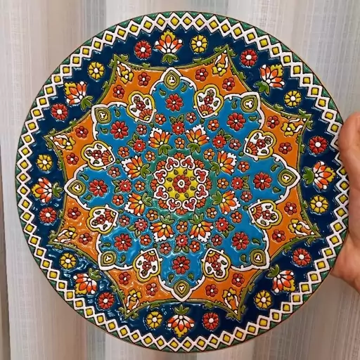 بشقاب میناکاری سفال 30سانتی (پس کرایه دارد)