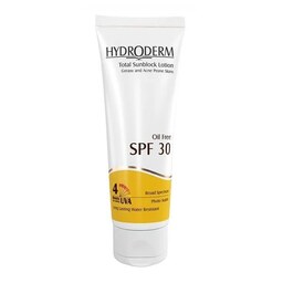 لوسیون ضد آفتاب فاقد چربی SPF30 هیدرودرم حجم 75 گرم