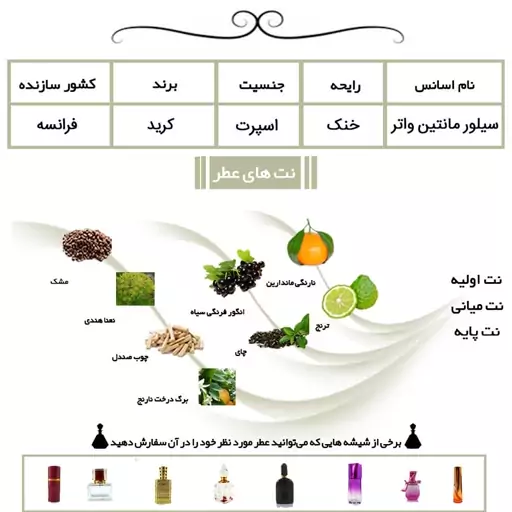 عطر سیلور مانتین واتر مردانه و زنانه