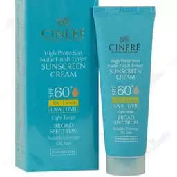 کرم ضد آفتاب رنگی سینره SPF60(بژ روشن