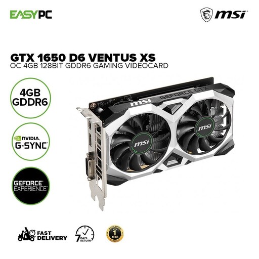 کارت گرافیک ام اس آی مدل GeForce GTX 1650 VENTUS XS 4G OC