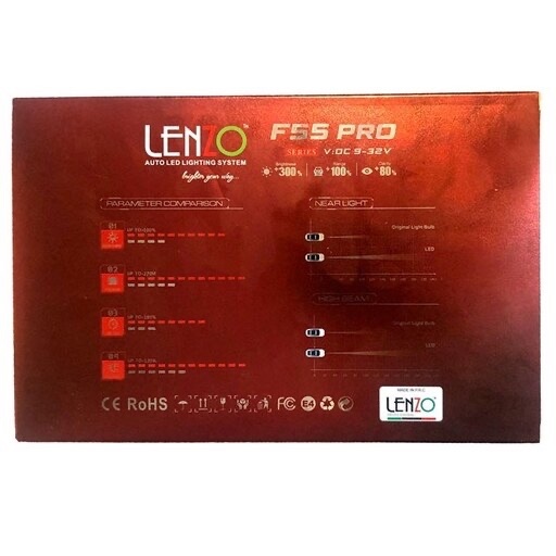 لامپ هدلایت خودرو لنزو Lenzo F55Pro پایه H7