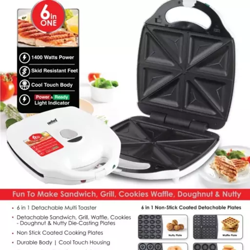 ساندویچ ساز 6 کاره سانفورد مدل Sanford Sandwich Maker Sf9954DMT