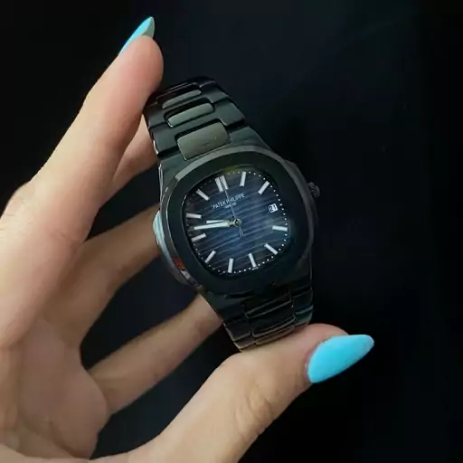 ساعت زنانه پتک فیلیپ ناتیلوس بند استیل مشکی Patek Philippe