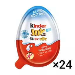 تخم مرغ شانسی کیندر جوی سری آبی پسرانه باکس 24 عددی kinder joy

