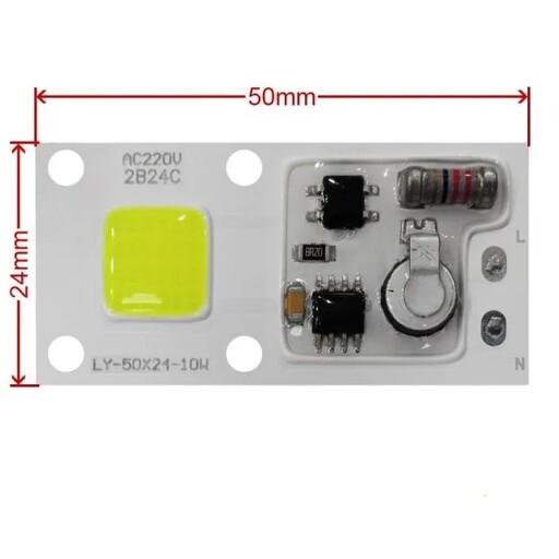 ال ای دی 10 وات 220 ولت COB سفید مهتابی مدل LY-50X24