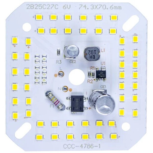 چیپ ال ای دی 50 وات 220 ولت مهتابی خازن دار