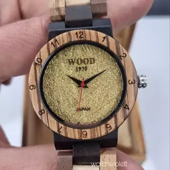 تخفیف ویژه + ساعت مچی چوبی فانتزی Wood 1970