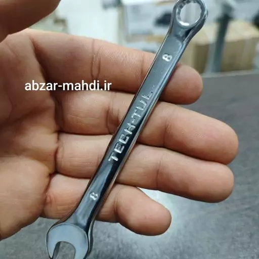 آچار یکسر تخت یکسر رینگ TECH-TOOL سایز 8 جنس کروم وانادیوم 