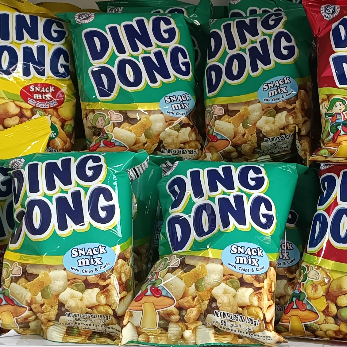 آجیل دینگ دونگ اسنک میکس (سبز) Ding dong