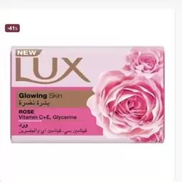 صابون لوکس Lux مدل Glowing Skin Rose با رایحه گل سرخ وزن 170 گرم