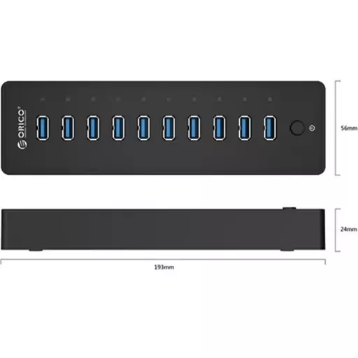 هاب 10 پورت USB 30 اوریکو مدل P10-U3-V1